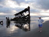 Angela at Peter Iredale