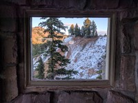 Crater Lake Sinnott Overlook window