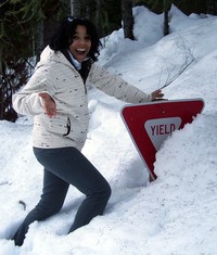 Heather in snow