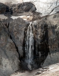 Mt Rainier Paradise glacier waterfall