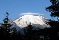 Mt Rainier under cloud