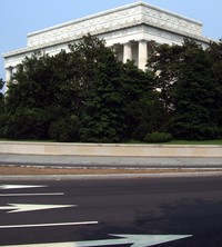 behind the Lincoln Memorial