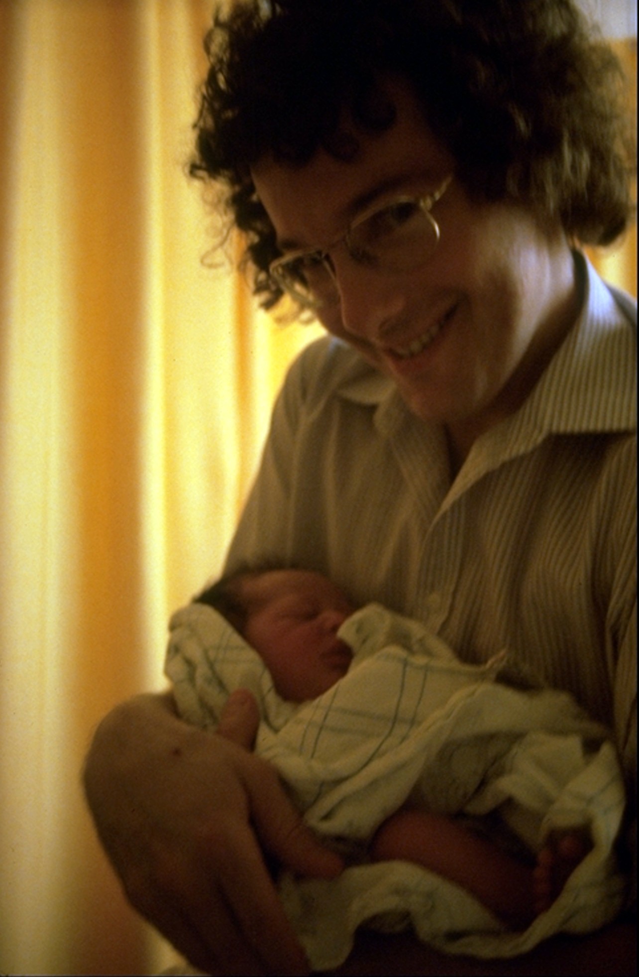 Alex with newborn Scott