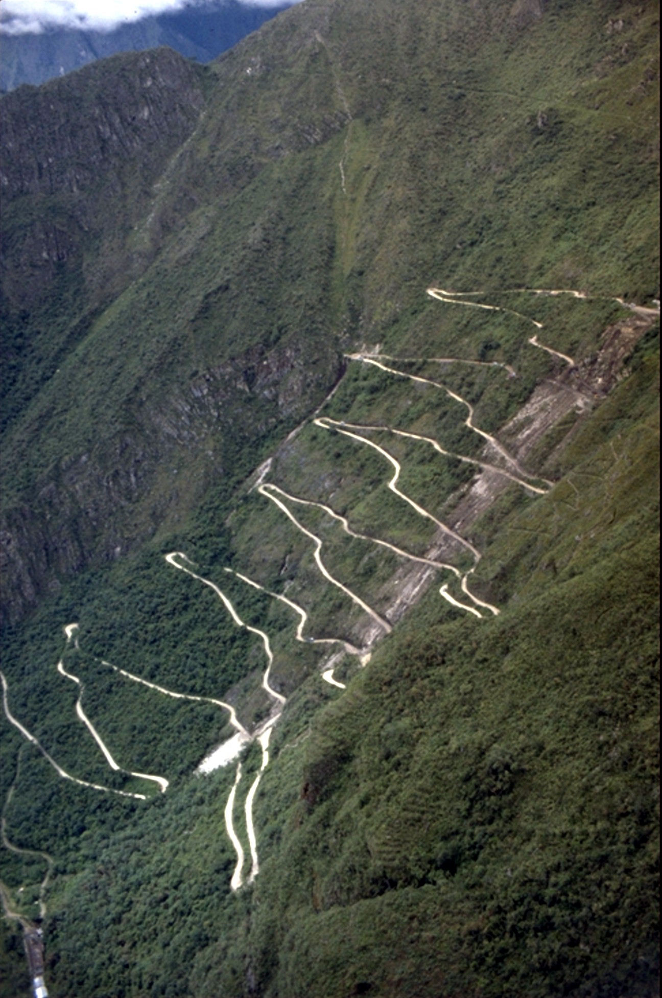 Machu Picchu road from Huayna Picchu