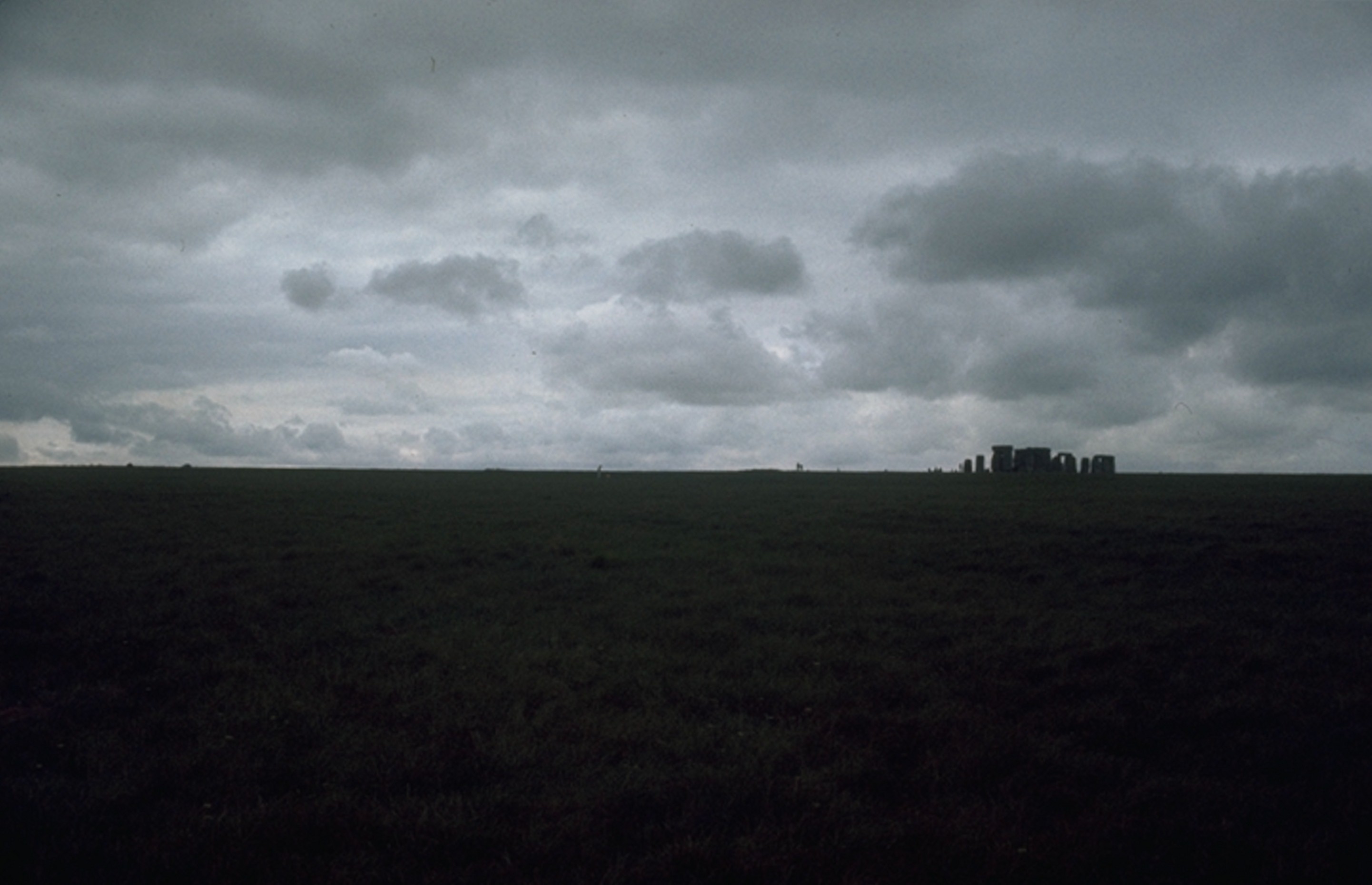 Stonehenge as I walked to it from across the field 1971