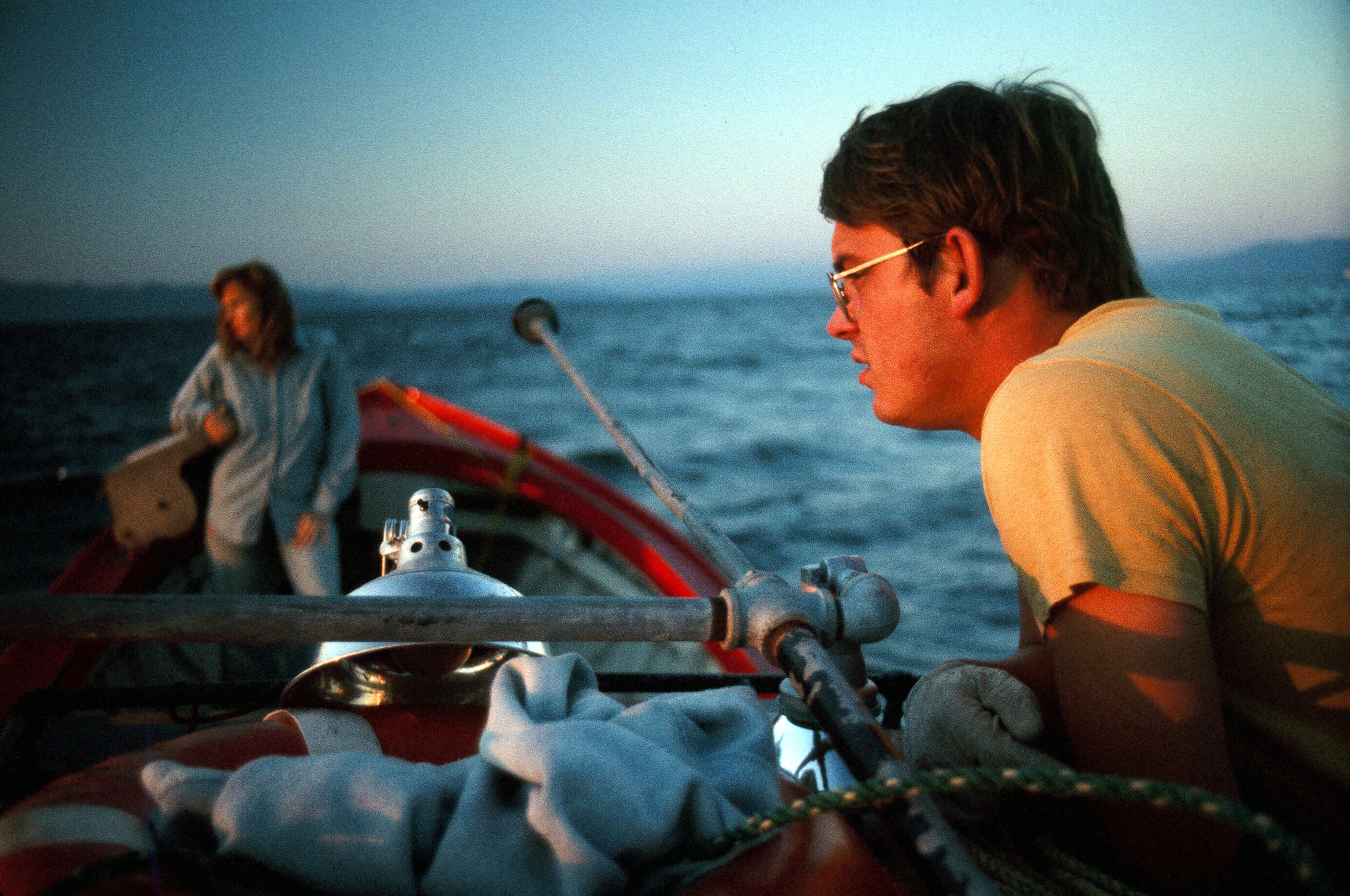 1974 08 02 Trudi Edenfield and Mike Strom on the gillnet boat in Astoria 02