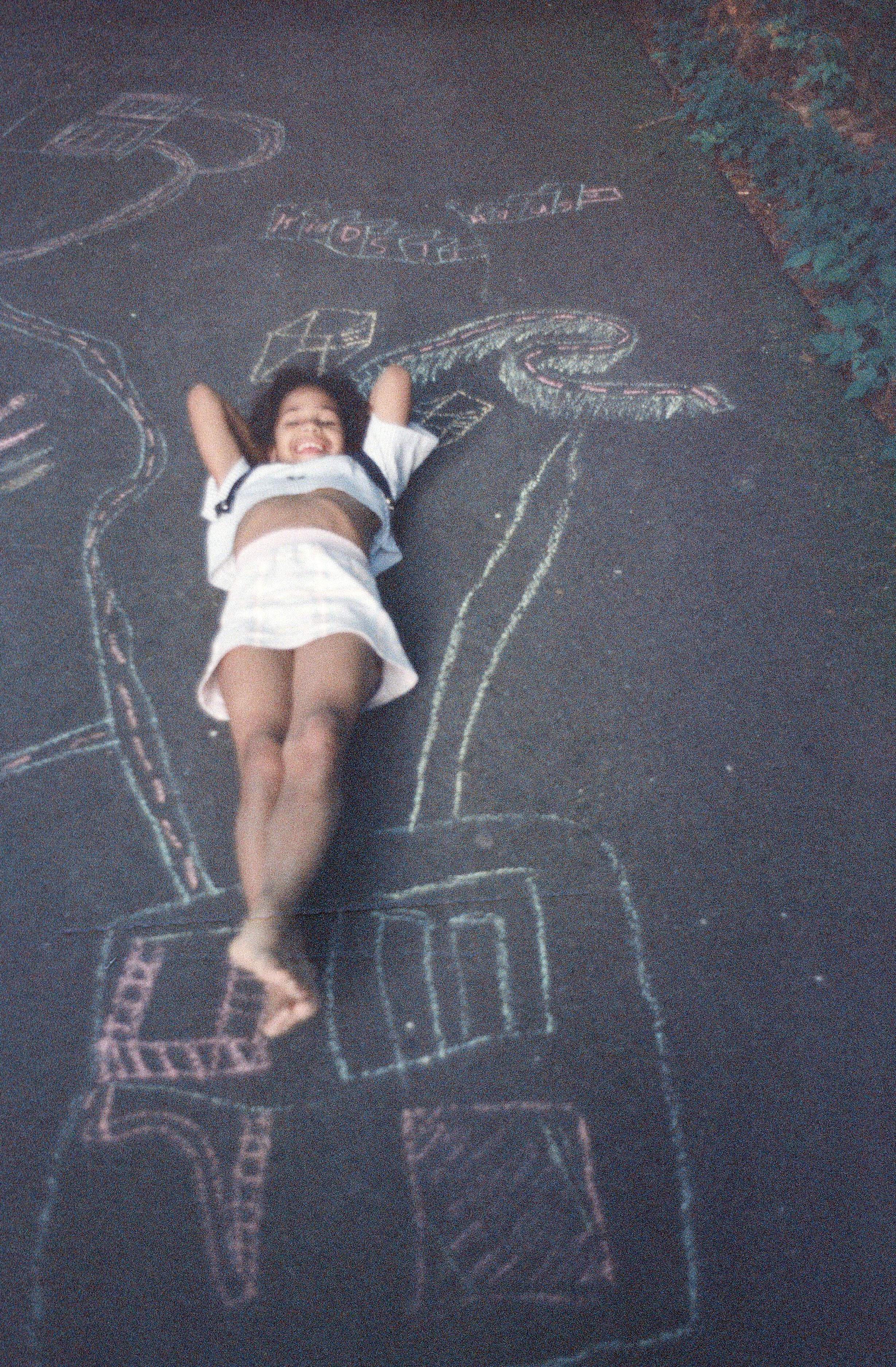 1991 or so Summer on chalked MV driveway 01